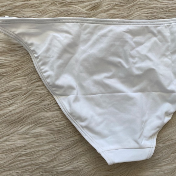 Andie x Demi Moore Swim Basic White Low Rise Cheeky Bikini Bottoms Swimsuit - Picture 6 of 8